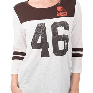 🏈NWT🏈 Cleveland Browns NFL BRAND 3/4 Sleeve T-Shirt